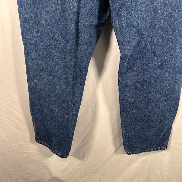Wrangler Riggs Jeans Men's 36x34 Medium Wash Blue Denim Workwear 100% Cotton - Picture 10 of 12